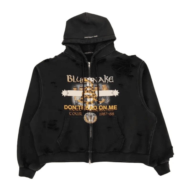 Black Project GR Blue Snake Hoodie Back | Protocol Index