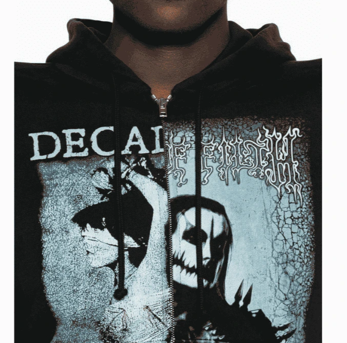 Devil Print Zipped Hoodie | Protocol Index