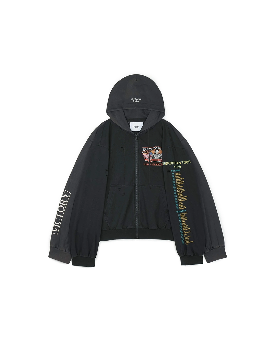 Protocol Index Four Hands Zip Hoodie | Streetwear